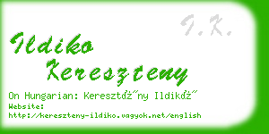 ildiko kereszteny business card